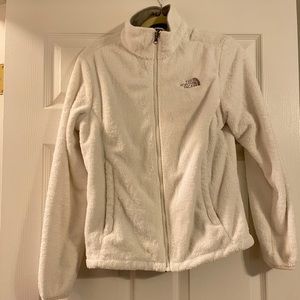 The North Face white zip fleece medium. With zip pockets. Great condition.